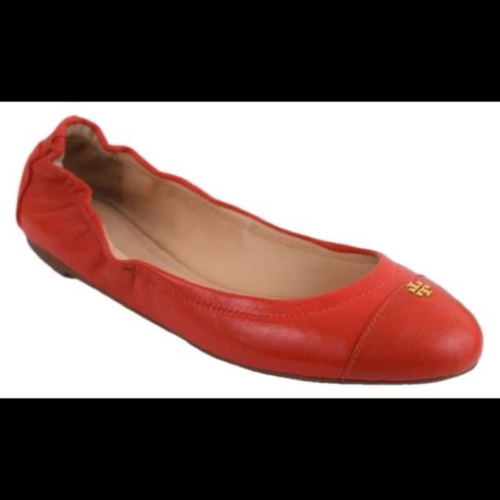 Tory Burch | Orange-Red York Ballet Flats | US size 7.5